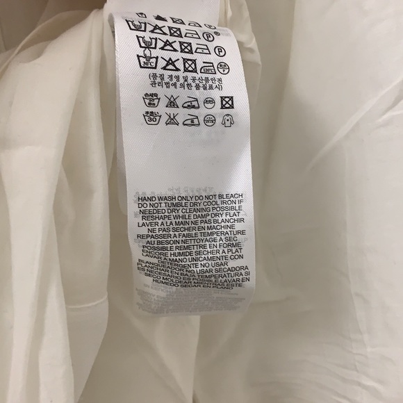 White cotton/ silk blouse size: XS - Picture 9 of 10